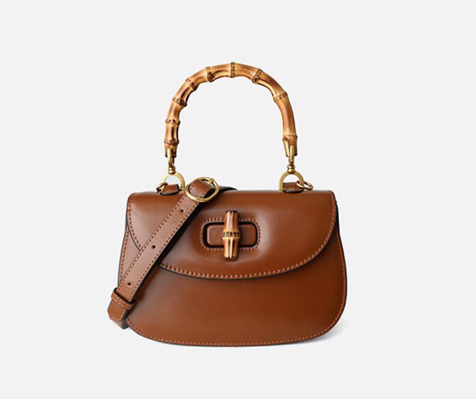 Vintage cow leather saddle bag